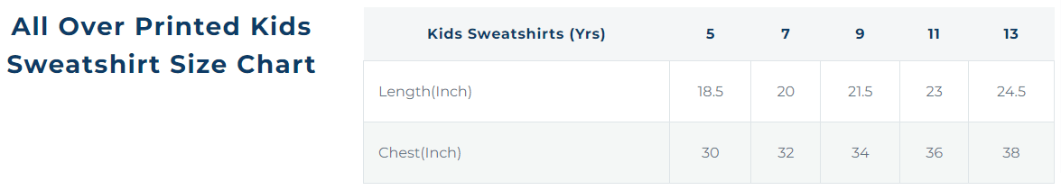 All Over Printed Kids Sweatshirt Dropship
